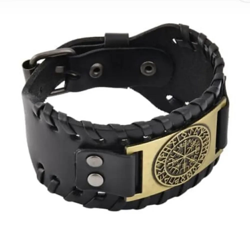 Black Genuine Leather and Dualtone Adjustable Bracelets - Picture 6 of 16